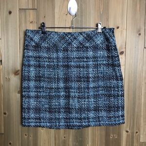 NWT Loft Outlet Womens Multicolored Tweed Pencil Skirt Side Zip Lined New Sz 10